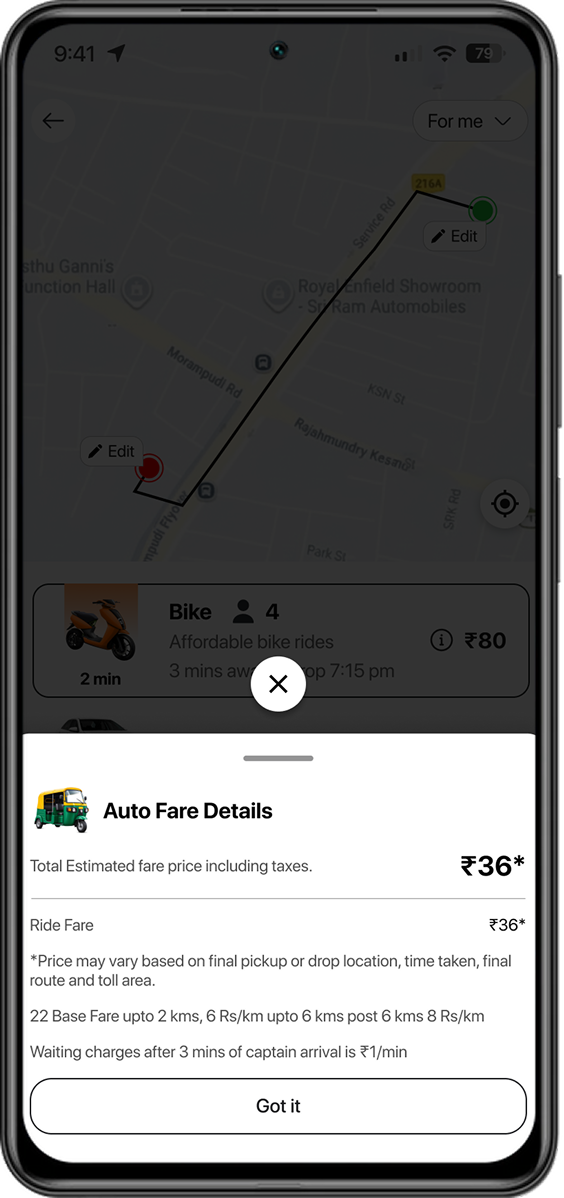 Sanchaar app screen: Trip summary